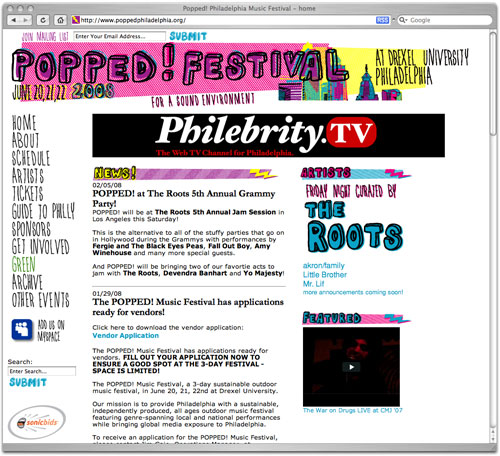 Popped Website